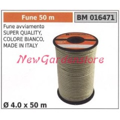 Fune avviamento super quality colore bianco Ø 4.0 x 50m 016471 | NewgardenParts.com