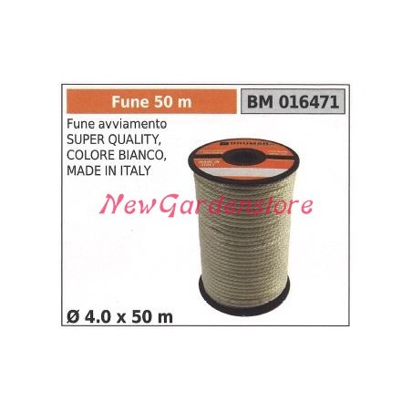 Fune avviamento super quality colore bianco Ø 4.0 x 50m 016471 | NewgardenParts.com