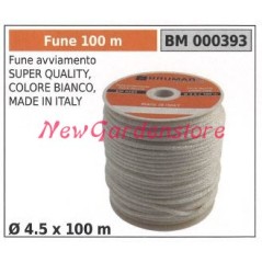 Super quality starter rope white colour Ø 4.5 x 100m 000393 | NewgardenParts.com