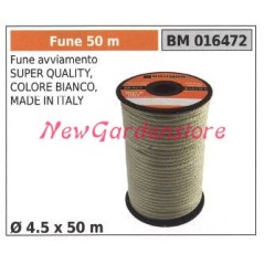 Fune avviamento super quality colore bianco Ø 4.5 x 50m 016472 | NewgardenParts.com