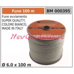 Fune avviamento super quality colore bianco Ø 6.0 x 100m 000395 | NewgardenParts.com