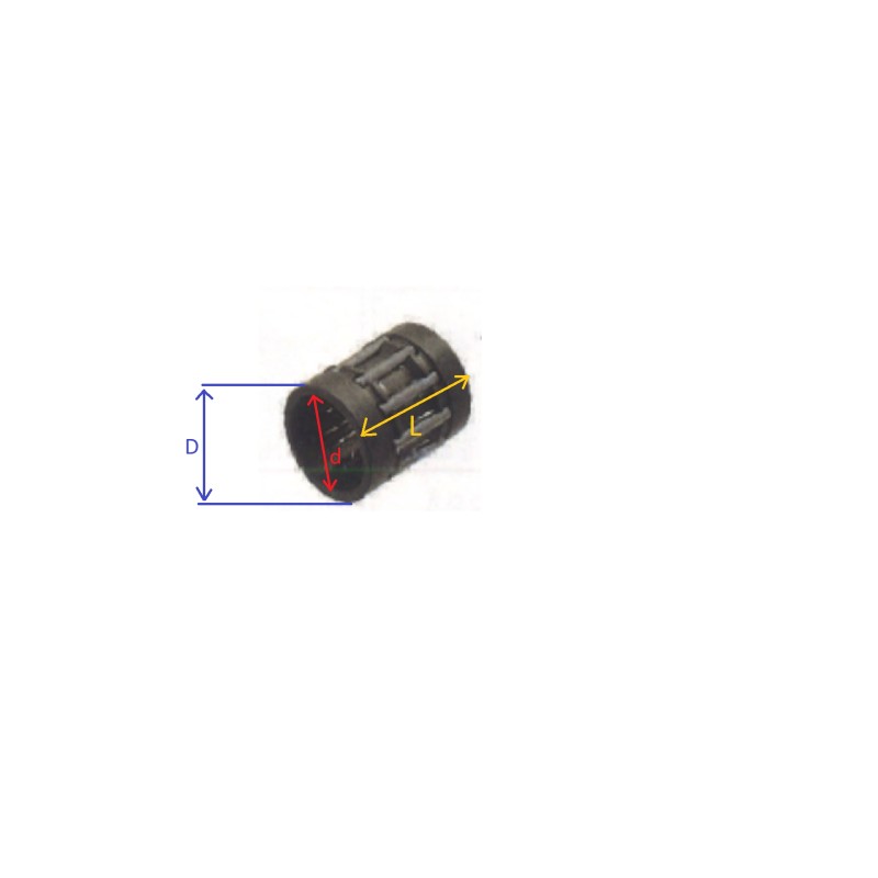 UNIVERSAL cage à rouleaux pour tronçonneuse Ø intérieur 10,2 mm Ø extérieur 12,8 mm L-15,0 mm