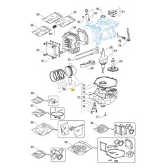 ORIGINAL STIGA conjunto de pistón del motor TRE0801 tractor de césped 118550511/0 | NewgardenParts.com