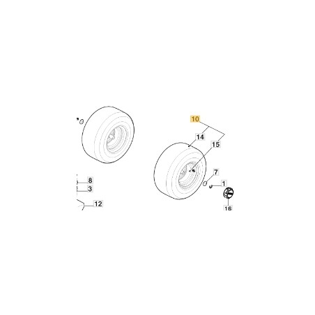 Assieme ruota completa 18" ORIGINALE STIGA trattorino Gyro 700e 382680097/0 | NewgardenParts.com