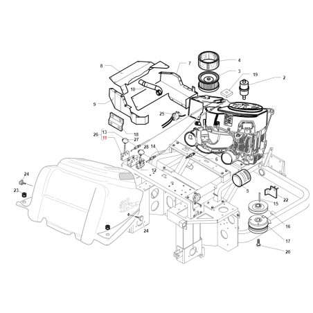 Acceleratore leva lunga trattorino ORIGINALE GIANNI FERRARI BFB 00111990037 | NewgardenParts.com