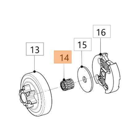 Cage à aiguilles ORIGINAL OLEOMAC pour tronçonneuses modèles 931 - GS 41 - GSTH 240 50030372R