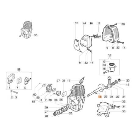 Cage à rouleaux pour débroussailleuse modèles 720 722S ORIGINAL EMAK 3037026R | NewgardenParts.com