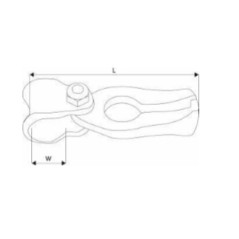 Gancio fune/catena con occhiello grado 100 peso 0.63 Kg forza trazione 6000 daN | NewgardenParts.com