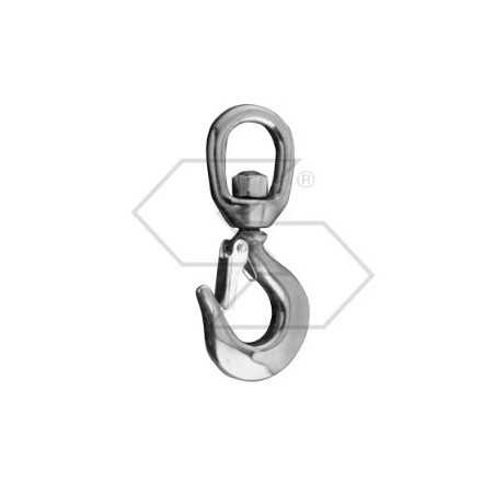 Carbon steel swivelling hook with UNIVERSAL safety catch | NewgardenParts.com