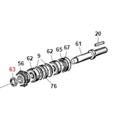 Ghiera M20x1 terna rasaerba 150RC ORIGINALE GIANNI FERRARI 01.40.00.2650 | NewgardenParts.com