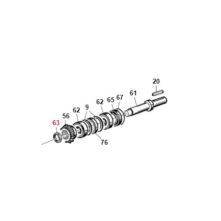 Ghiera M20x1 terna rasaerba 150RC ORIGINALE GIANNI FERRARI 01.40.00.2650 | NewgardenParts.com