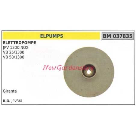 ELPUMPS Electric Pump JPV 1300INOX impeller 037835 | NewgardenParts.com