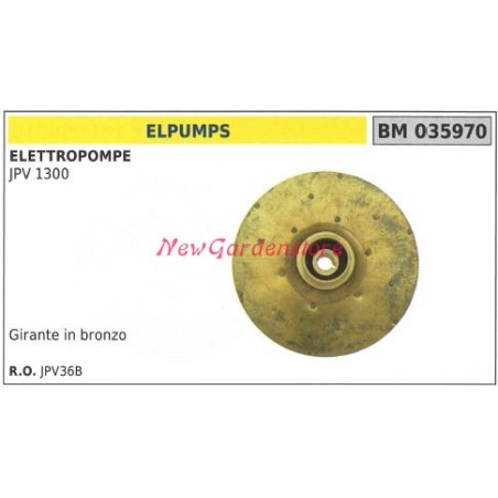 Girante in bronzo ELPUMPS elettropompa JPV 1300 035970 | NewgardenParts.com