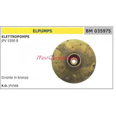 Girante in bronzo ELPUMPS elettropompa JPV 1500B 035975 | NewgardenParts.com