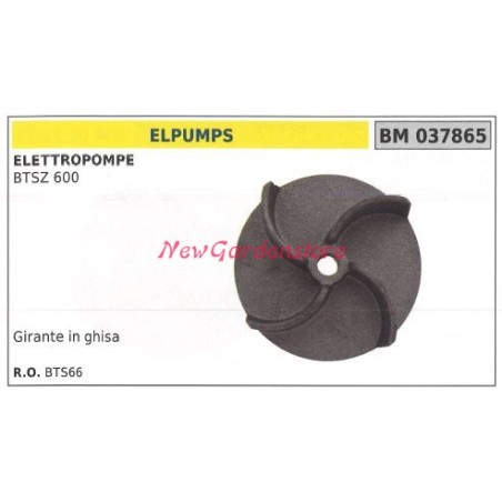 Girante in ghisa ELPUMPS elettropompa BTSZ 600 037865 | NewgardenParts.com