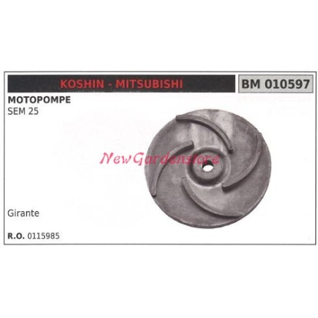 Girante KOSHIN motopompa SEM 25 010597 | NewgardenParts.com