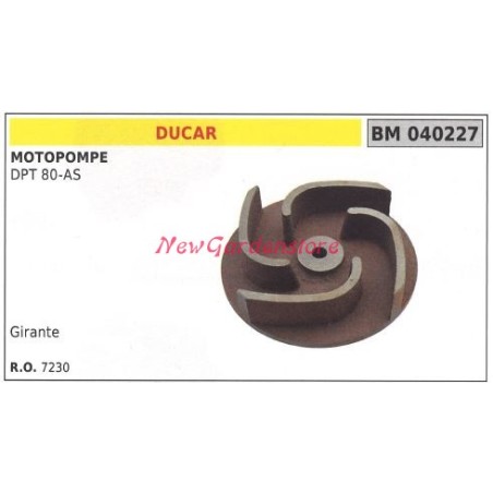 Girante pompa DUCAR motopompa DPT 80-AS 040227 | NewgardenParts.com