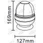 Girofaro alogeno 12V 55W base magnetica 169x127 mm trattore veicolo industriale