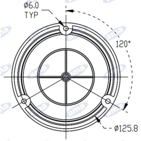 Girofaro alogeno 12V 55W base piana 160x140mm trattore veicolo industriale IP66