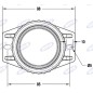 Girofaro LED 10-100V 130x98mm per carrello elevatore piattaforma semovente