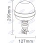 Girofaro LED 12-24V base flessibile attacco ad asta 209x127mm trattore agricolo