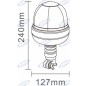 Girofaro LED 12-24V base flessibile imbuto 240x127mm trattore macchina agricola