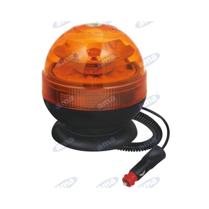 Girofaro LED 12-24V base magnetica 138x127mm trattore macchina agricola semovente