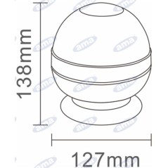 Girofaro LED 12-24V base magnetica 138x127mm trattore macchina agricola semovente | NewgardenParts.com