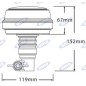 Girofaro led base flessibile h 152mm L 119mm macchina agricola semovente  12-24V