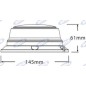 Girofaro led base piana h 61mm L 145mm macchina agricola semovente 12-24V 55401