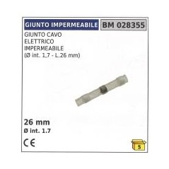 Giunto cavo elettrico impermeabile Ø interno 1,7 mm lunghezza 26 mm | NewgardenParts.com