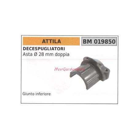 Giunto inferiore asta Ø 28mm doppia ATTILA decespugliatore 019850 | NewgardenParts.com