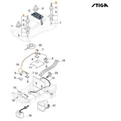 Giunto sferico Bumper robot rasaerba modelli A1000 ORIGINALE STIGA 322745049/0 | NewgardenParts.com