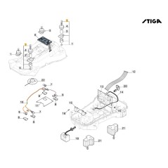 Giunto sferico robot tagliaerba modelli A3000 A5000 ORIGINALE STIGA 322745048/0 | NewgardenParts.com