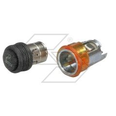 Cigar lighter with socket with light for agricultural machine