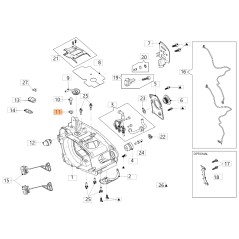 ORIGINAL OLEOMAC hose grommet for chainsaw models GSTH 240 50350058R | NewgardenParts.com