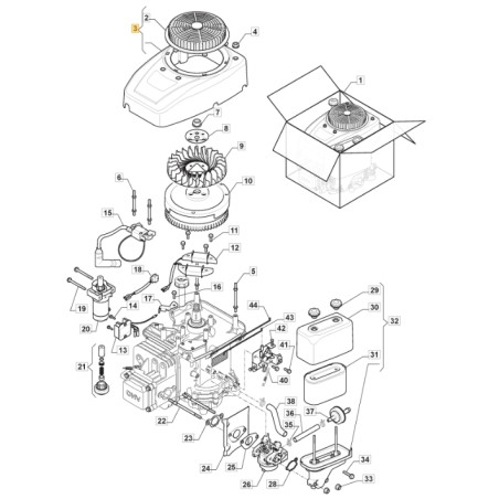 Griglia aspirazione ORIGINALE STIGA motore ST 350 trattorino 118551392/1 | NewgardenParts.com