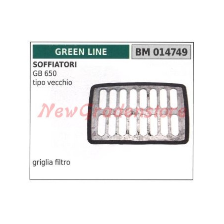 Griglia filtro aria GREEN LINE soffiatore GB 650 tipo vecchio 014749 | NewgardenParts.com