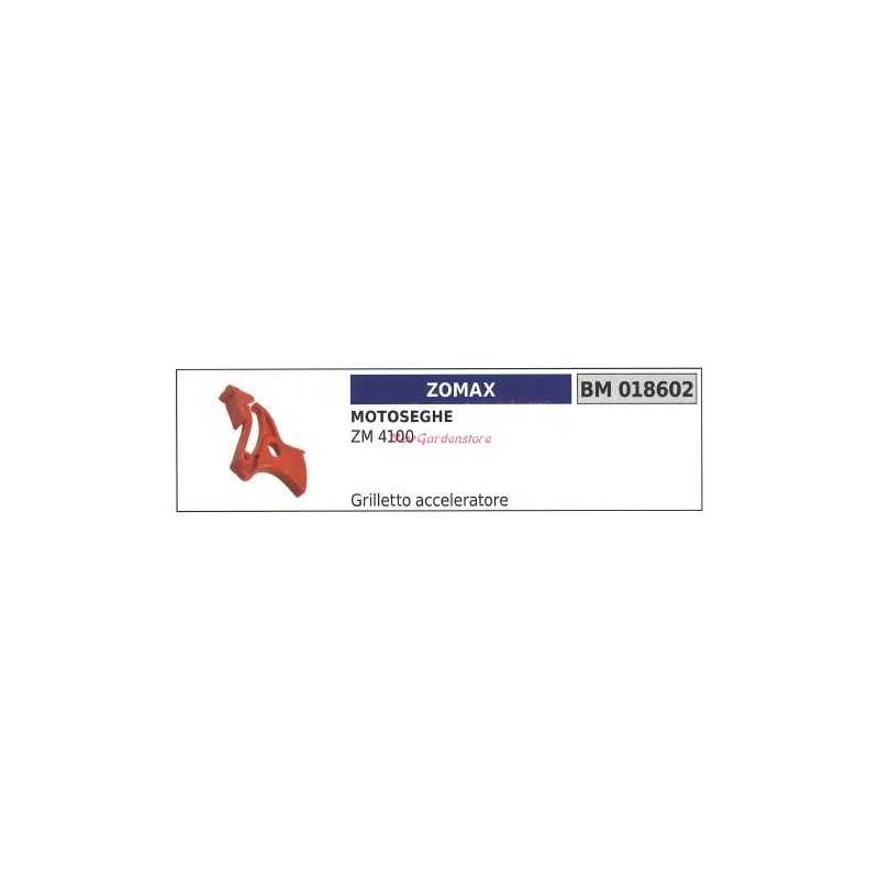 Grilletto acceleratore ZOMAX motosega ZM 4100 018602