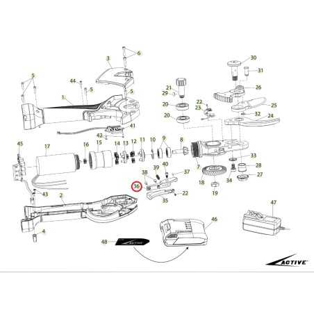 Kunststoffteil Auslöser ORIGINAL ACTIVE tigercut 35 - 40 025666 | NewgardenParts.com