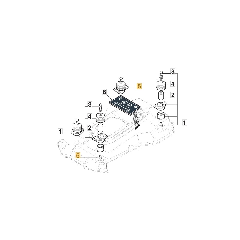 Gruppo ammortizzatore ORIGINALE STIGA robot tagliaerba a1500 rtk 381394801/2