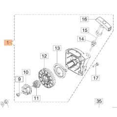 Gruppo avviamento decespugliatore modelli BC350S BC350T 61380101 OLEOMAC | NewgardenParts.com