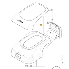Gruppo calotta ORIGINALE STIGA robot tagliaerba rasaerba a1500 rtk 381119737/0 | NewgardenParts.com