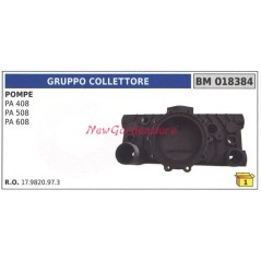 Gruppo collettore UNIVERSALE pompa Bertolini PA 408 508 608 018384 | NewgardenParts.com