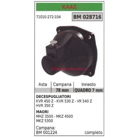 Gruppo frizione KAAZ decespugliatore KVR 450Z 028716 | NewgardenParts.com