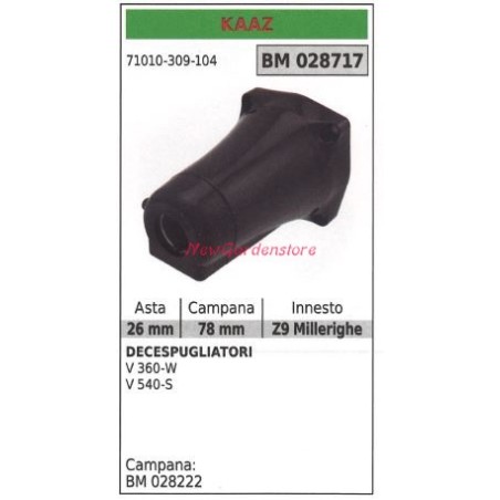 Gruppo frizione KAAZ decespugliatore V360W V540S 028717 | NewgardenParts.com