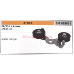 Gruppo puleggia per decespugliatore a ruote AXB 5616F ATTILA 038655 | NewgardenParts.com