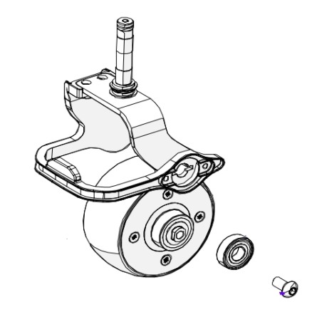 Gruppo ruota sinistro ORIGINALE AMBROGIO robot 4.36 - 4.0 basic | NewgardenParts.com