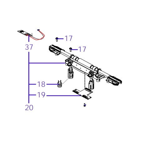 Gruppo sensori anteriore ORIGINALE AMBROGIO robot 4.36 - 4.0 Basic | NewgardenParts.com