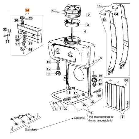 Gruppo serbatoio atomizzatore modelli AM150 AM180 ORIGINALE EMAK 365200113R | NewgardenParts.com